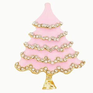 Betsey Johnson French Bulldog Brooch Red Iridescent Crystals Gold Tone